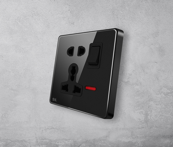 13A Multi-functional Switched Socket Max Black