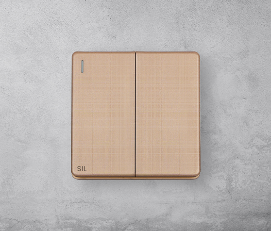 2 gang 2 way Switch Max Gold